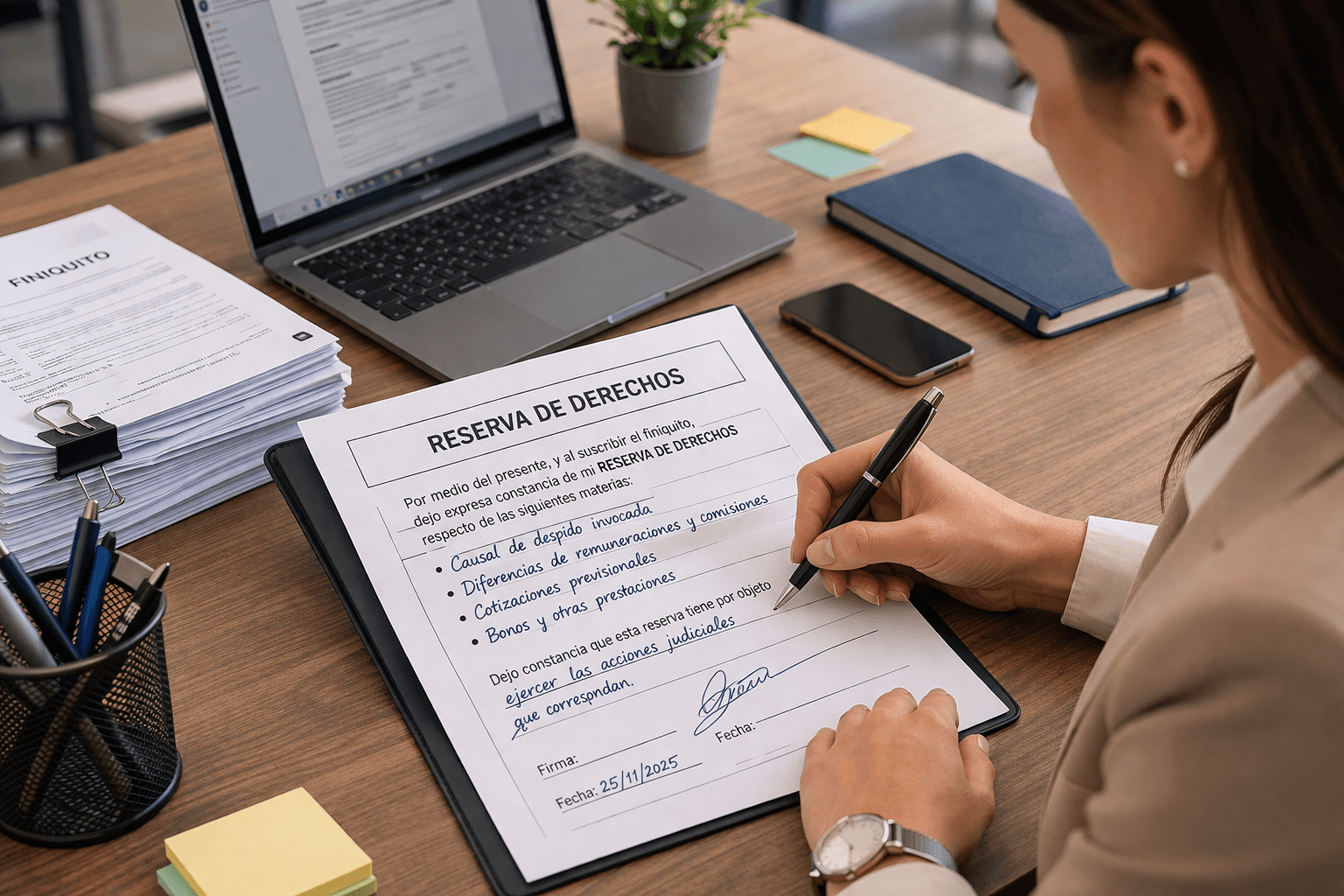 Reserva de derechos en el finiquito laboral: cómo proteger las acciones judiciales